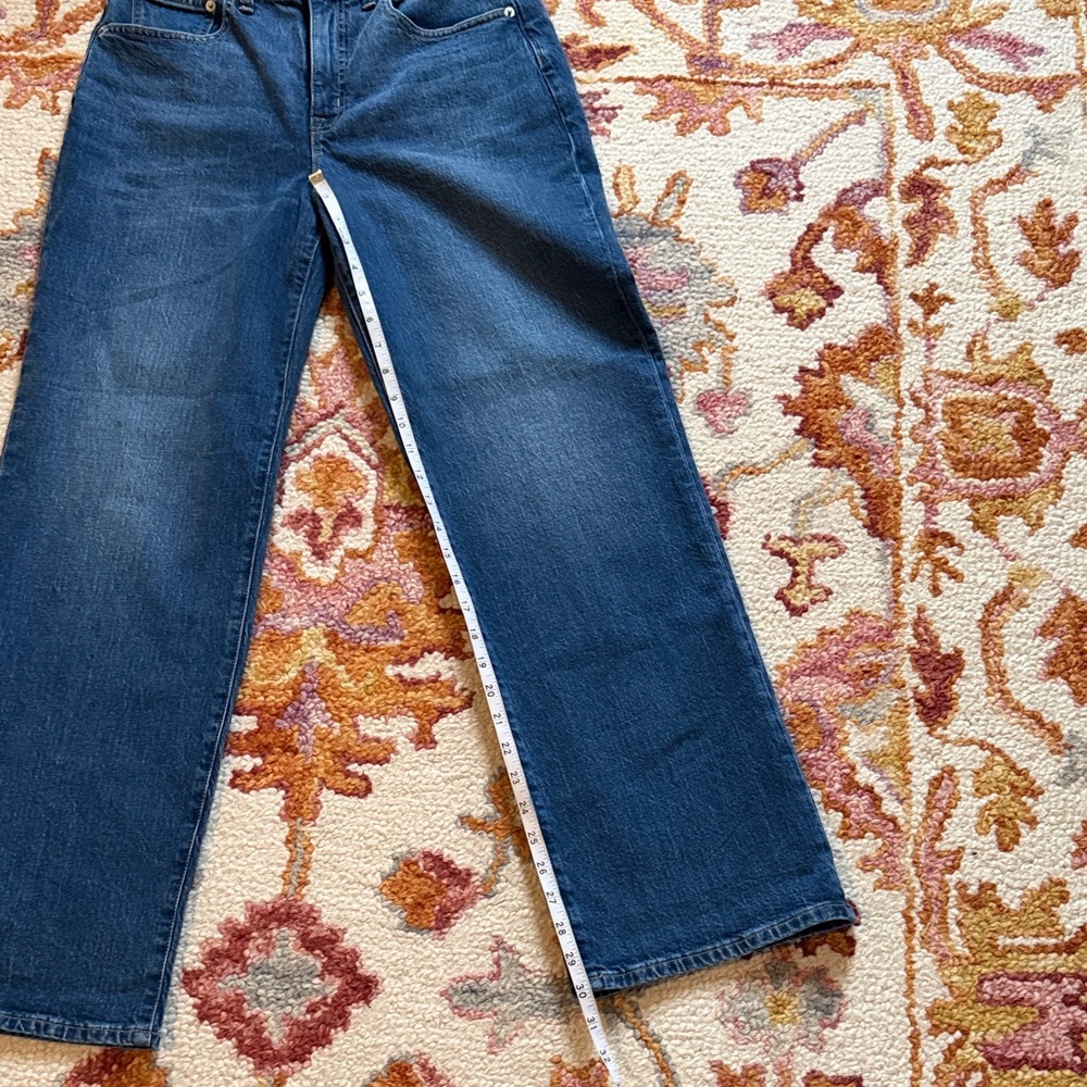 J.Crew Medium Wash Slim Wide Leg Jeans Full Length - Picture 5 of 8